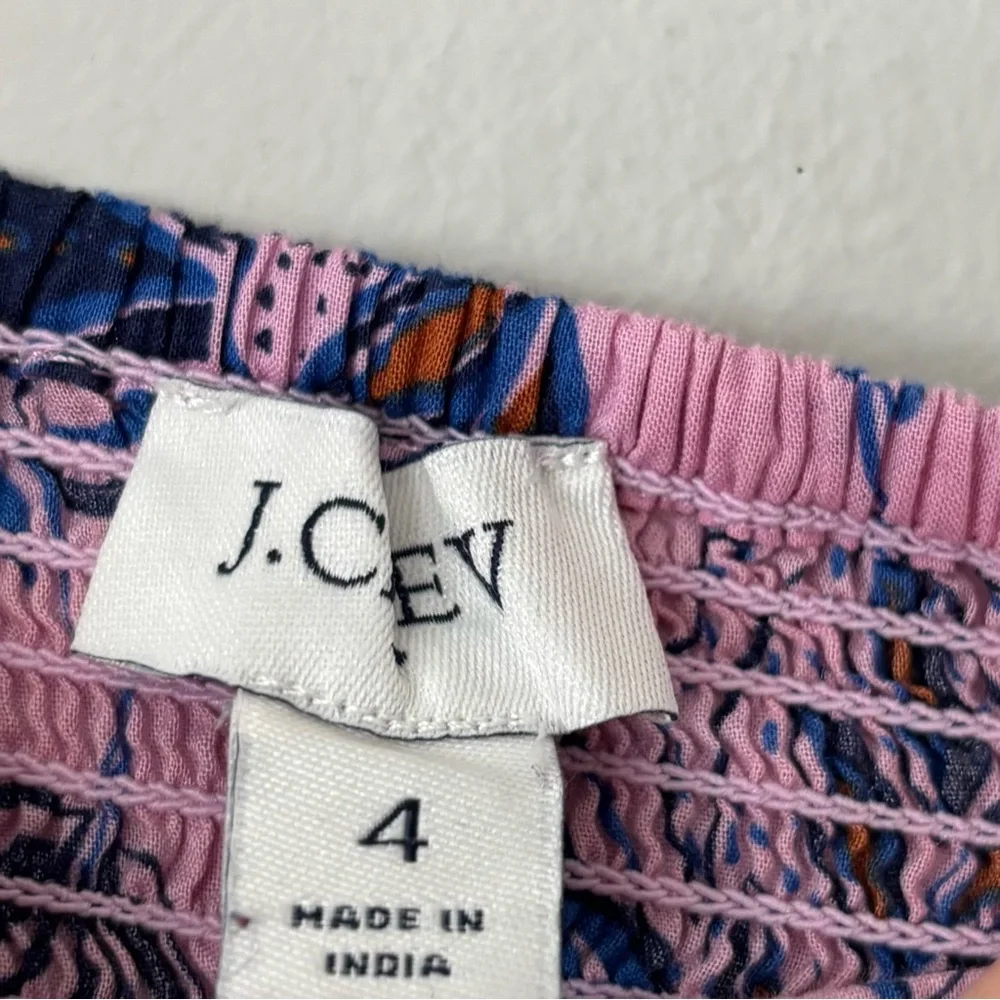 SOLD!!!!!! CREW Purple Lavender Floral Ruffle Strap Midi Dress - Picture 4 of 8